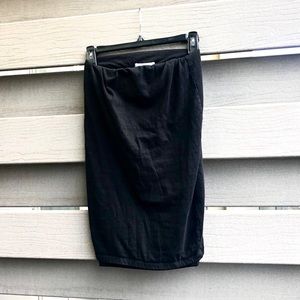 Lush Black Midi Bodycon Pencil Skirt